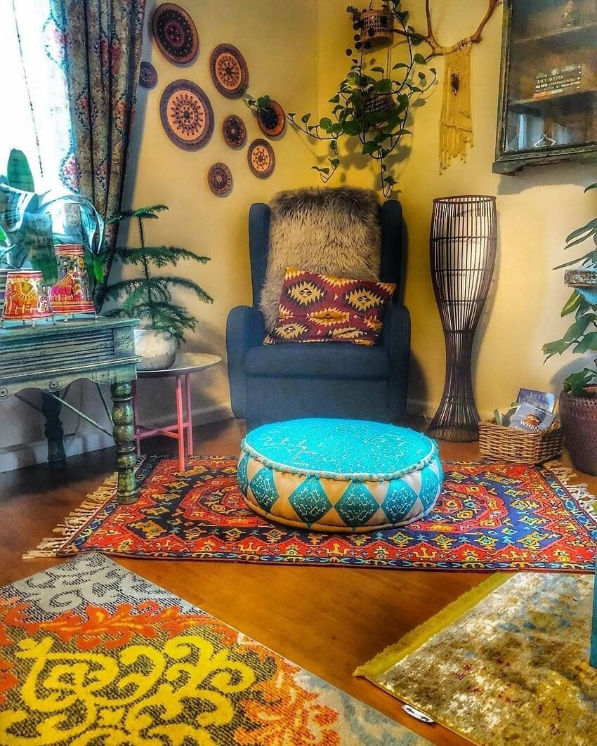 boho style interior decor design