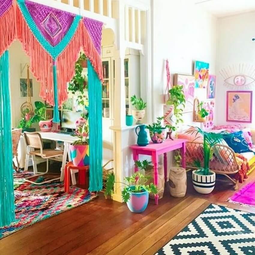 Interior boho chic decor bedroom ideas